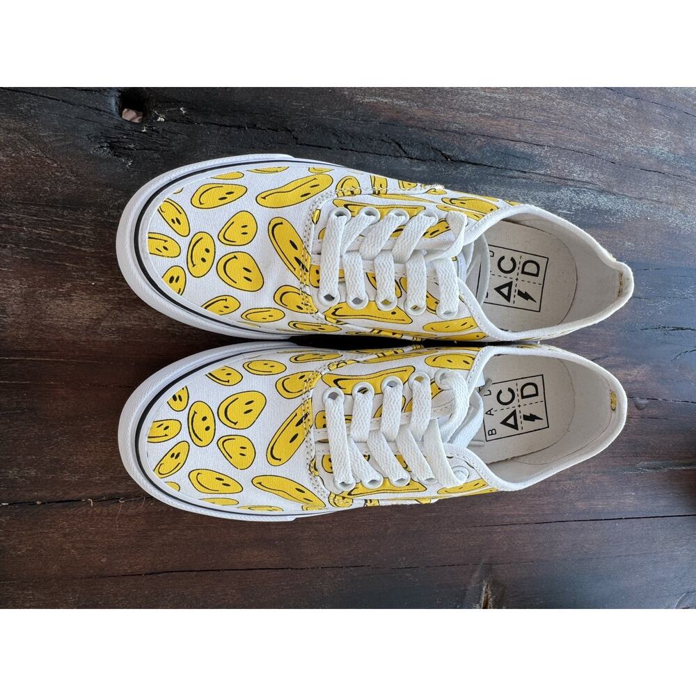 UNIF x Bad Acid Smiley Face Icon Sneakers Women Sz 6.5